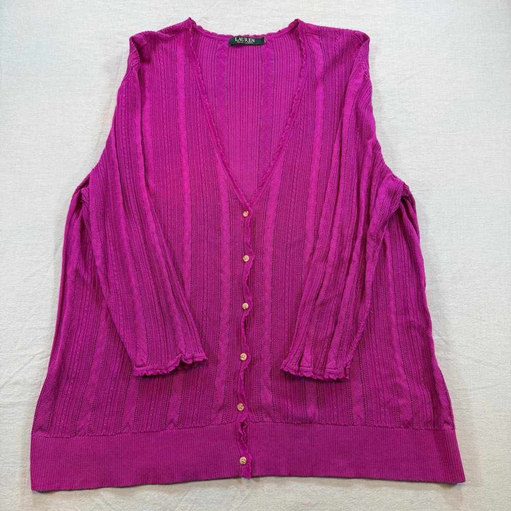 Ralph Lauren Vibrant Pink Knit Top